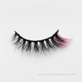 pink mink lashes with color at the end